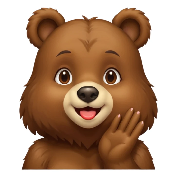 female bear send kiss sticker