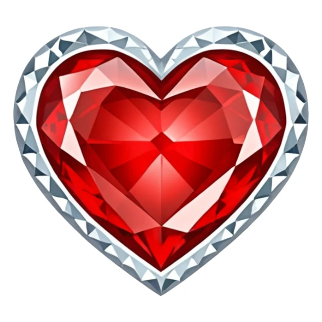 A red heart made of diamond with name Jacky sticker
