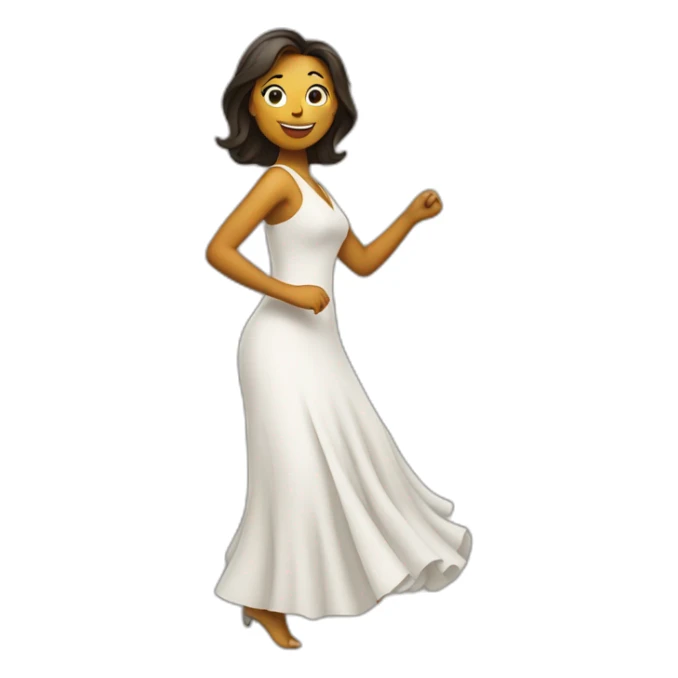 a woman wearing a dress dancing sticker
