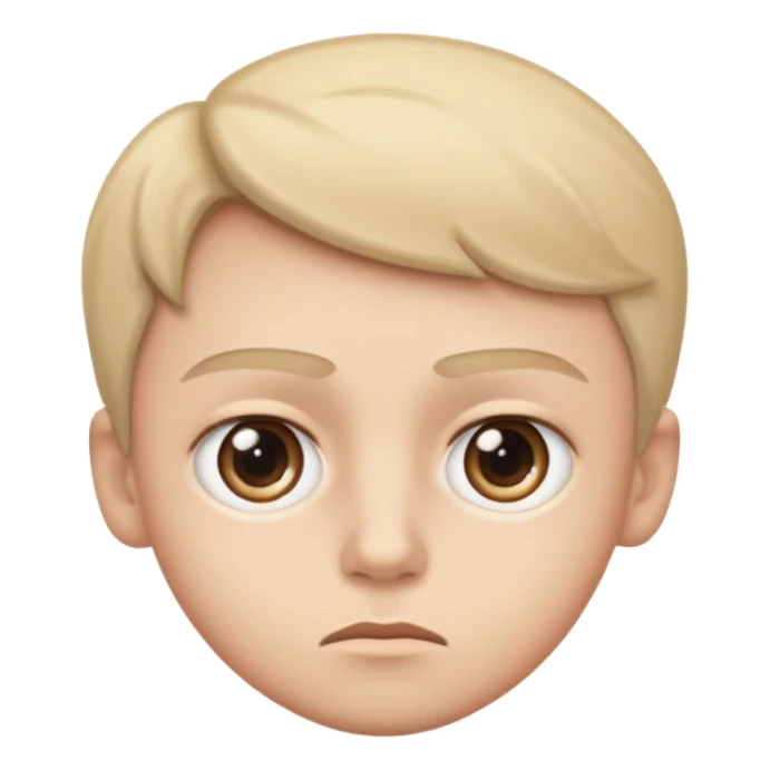 Stern face looking left but the eyes are wide sticker