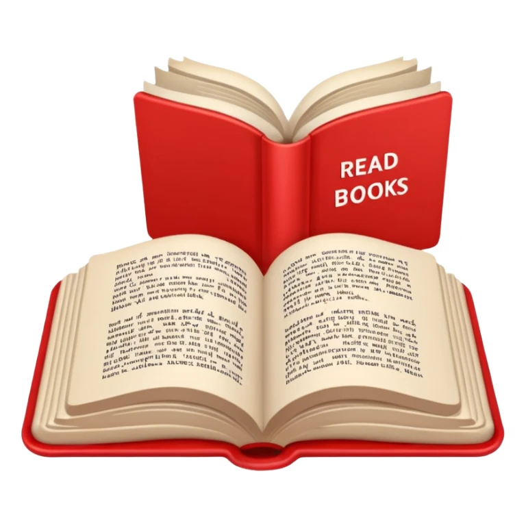 the text in red letters is "read books" sticker