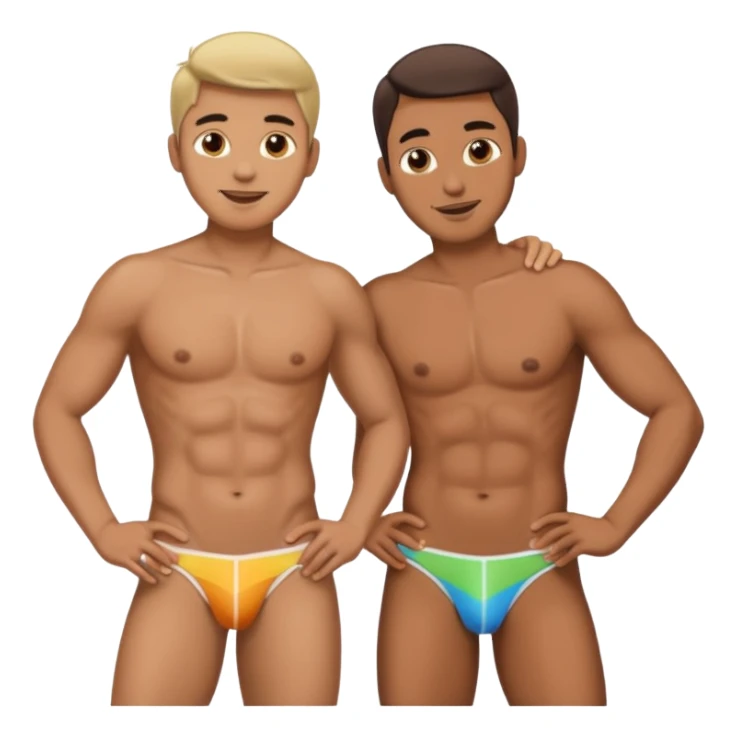 Gay men in thong sticker