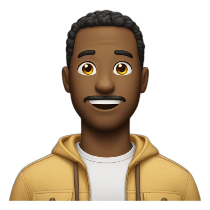 Emoji of a surprise man  sticker