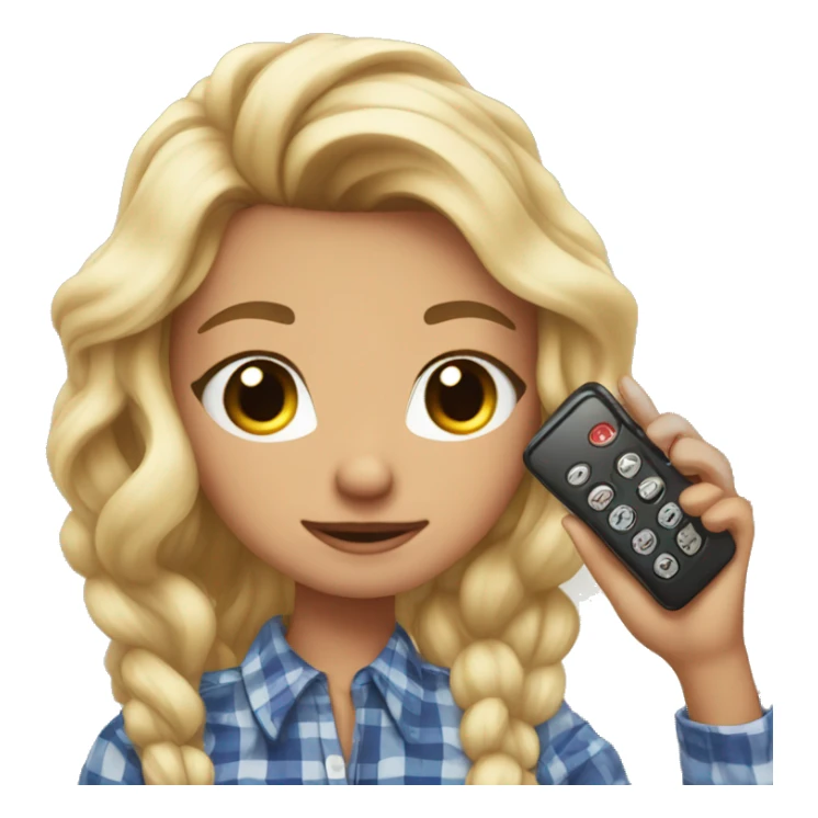 plaid shirt and phone vibes less eyebrow action  sticker