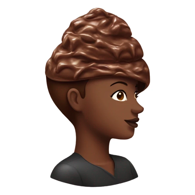 Chocolate ice cream on a woman’s head  sticker