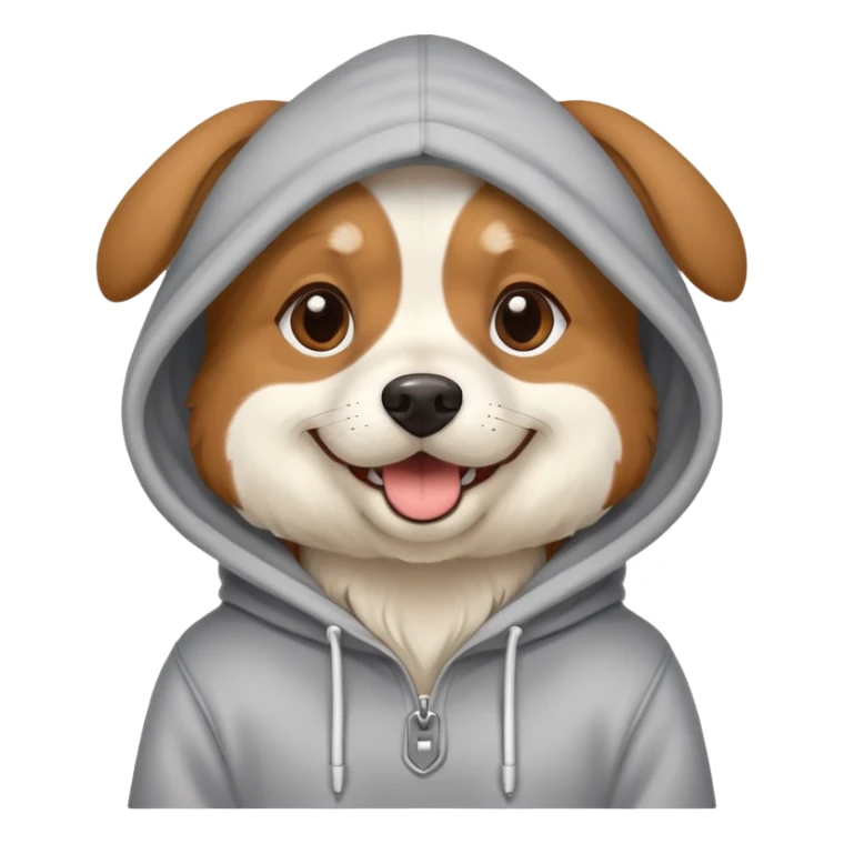 A dog wear a hoodie  sticker