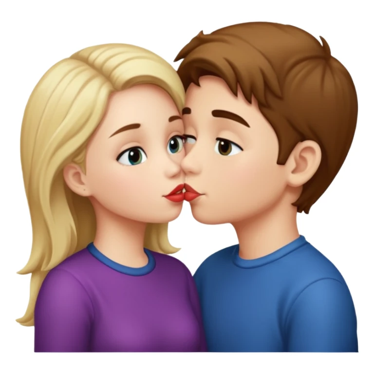 boy and girl making out sticker