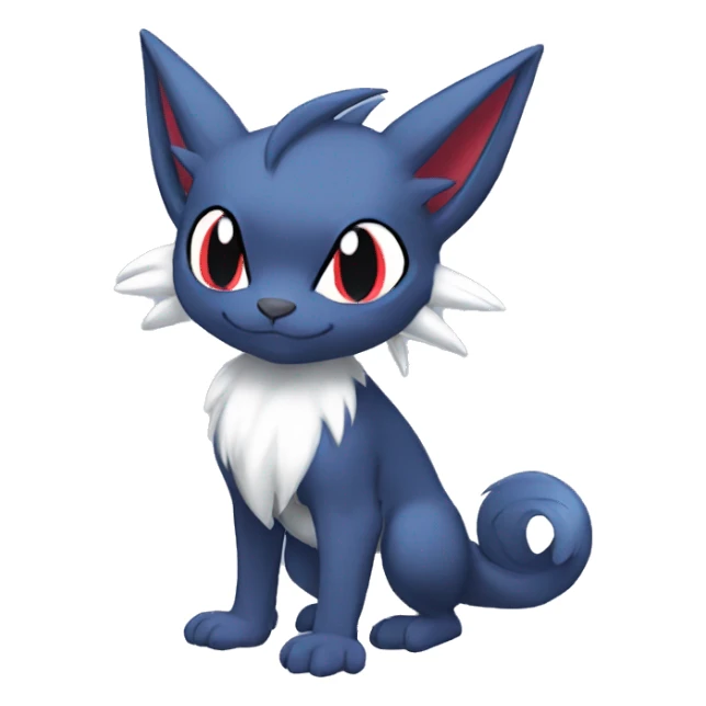 Edgy Cool Chibi Sneasel-Quilava-Absol-Pokémon-fusion-cat Full Body sticker