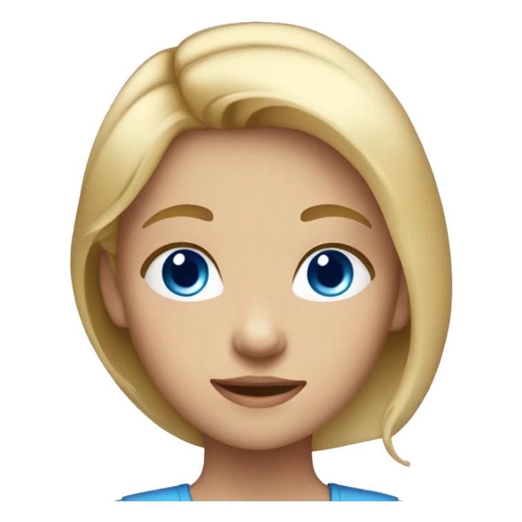 Girl with highlighted hair with blue eyes  sticker