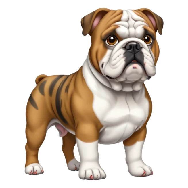 english bulldog standing guard sticker