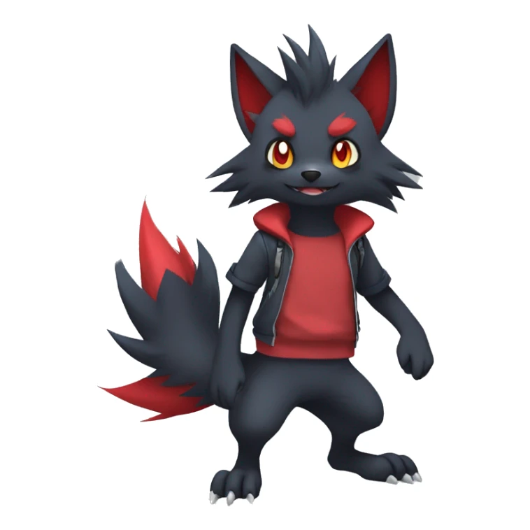 Cool Edgy Zorua-Zoroark-Mightyena full body sticker