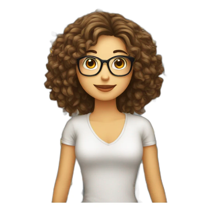 quiero una chica con lentes para leer sticker