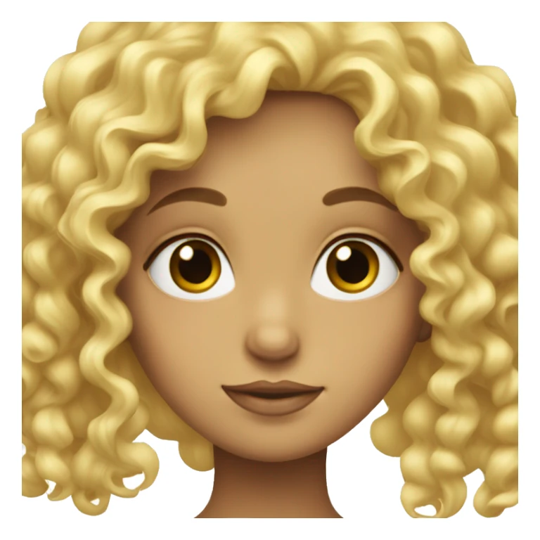 Blond curly girl with lovely eyes  sticker