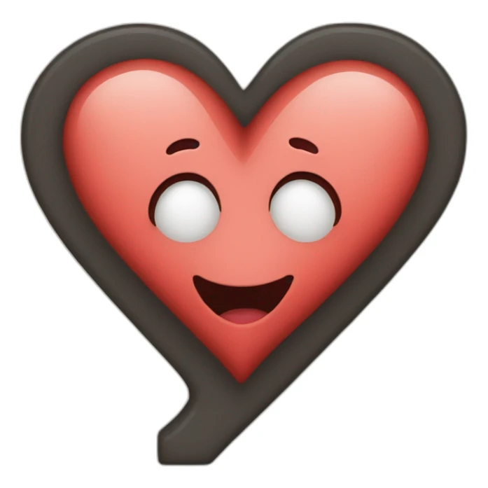 Heart with the letter i in it sticker