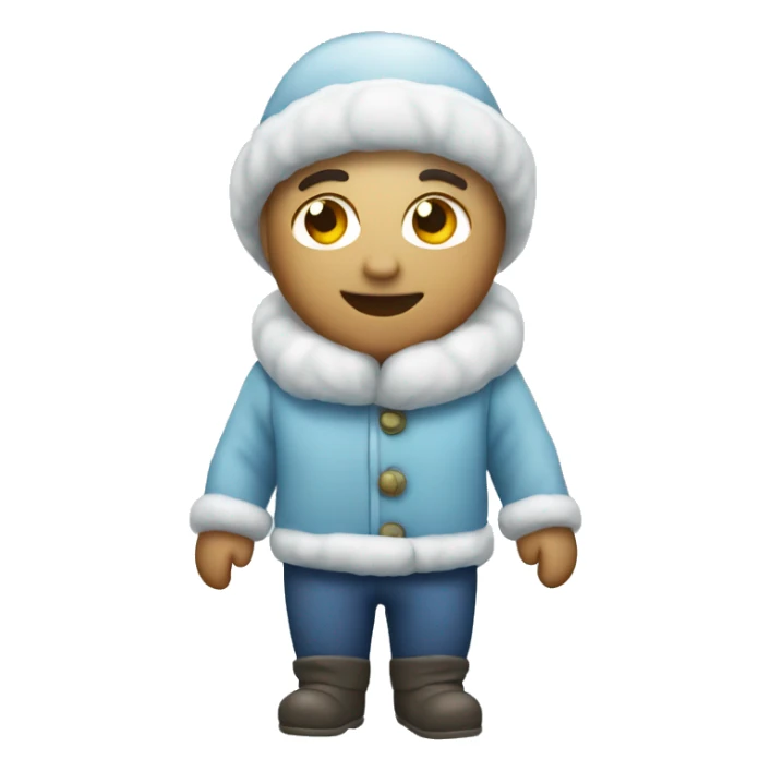 White Christmas snow vibe emoji sticker