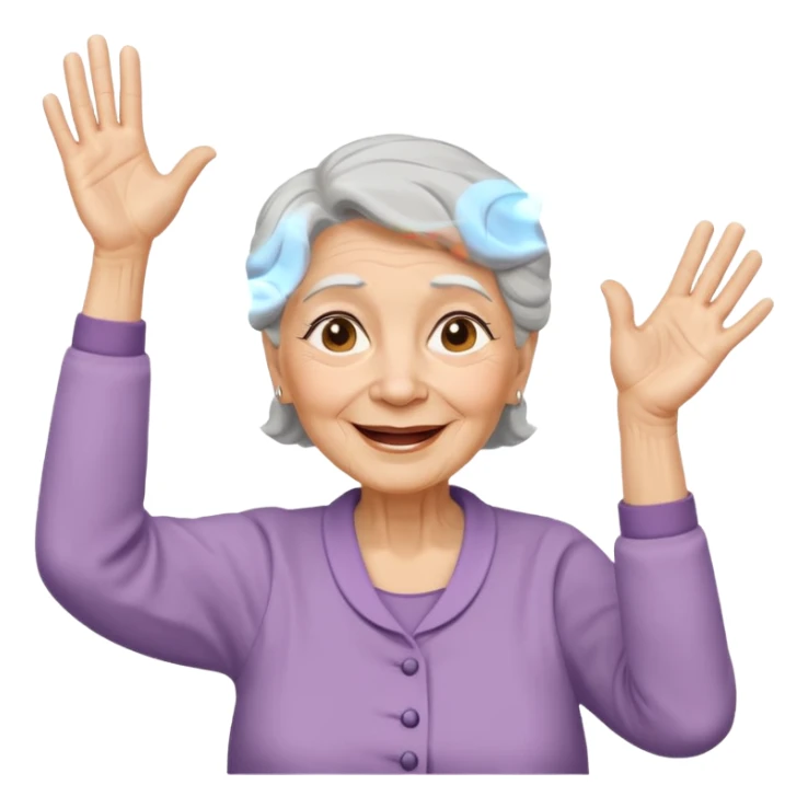 Old lady hands up raise the roof dancing  like she doesn’t care  sticker