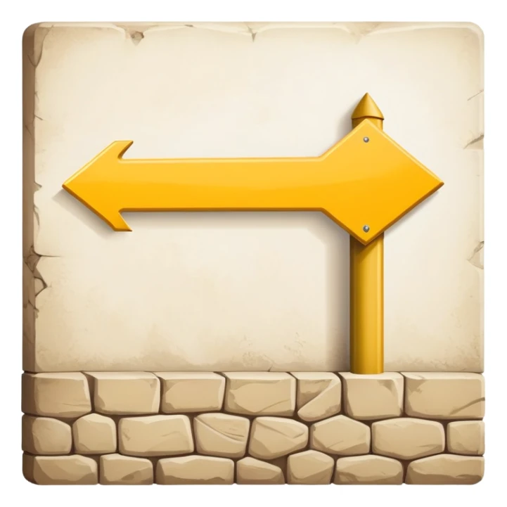 yellow arrow sign on wall, Camino de Santiago pilgrimage marker sticker