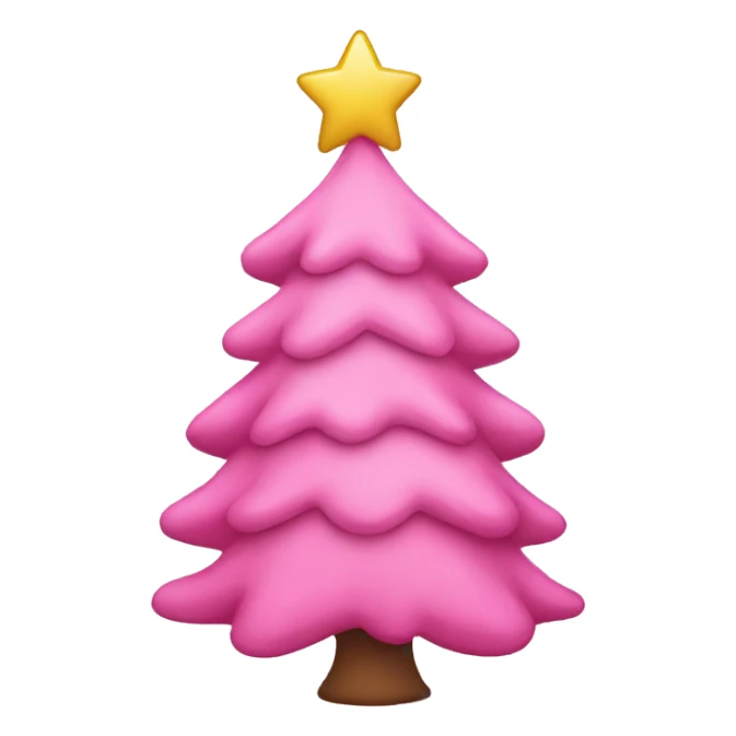 pink girly christmas tree emoji  sticker