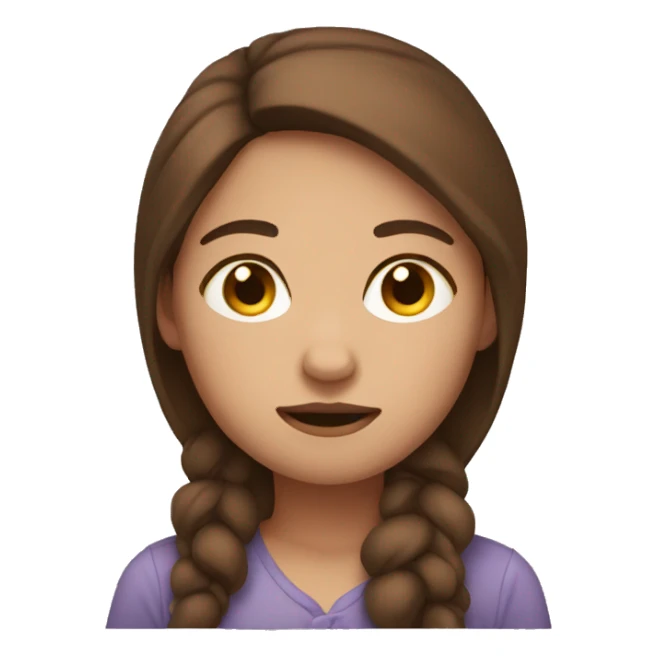 sleep girl brown hair  sticker