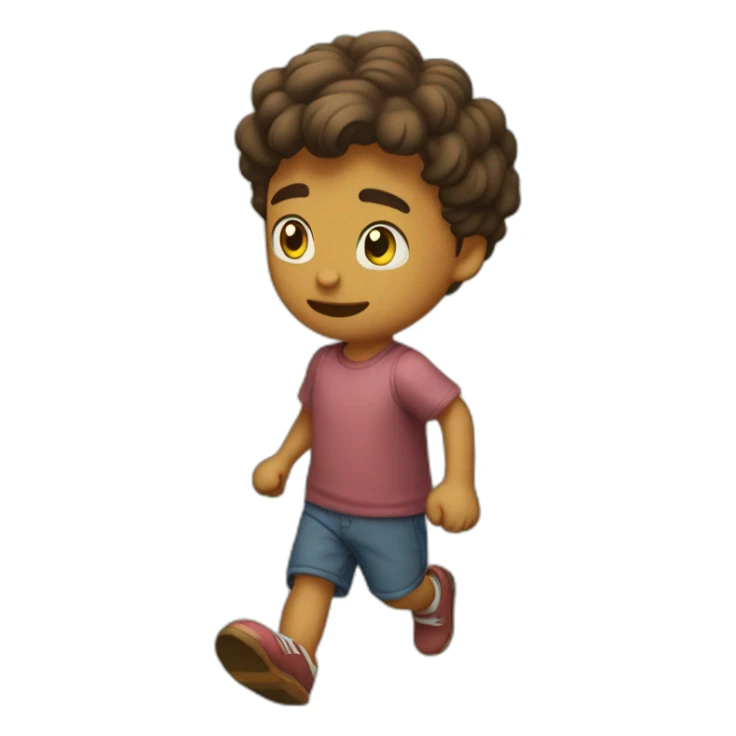 Um menino correndo que nem um doido  sticker
