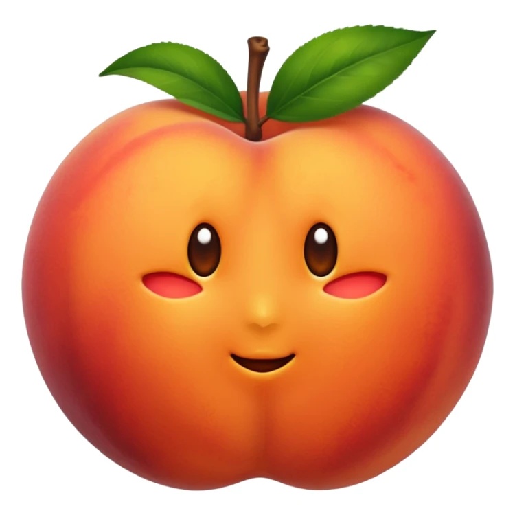 A peach with handmarks with hair sticker