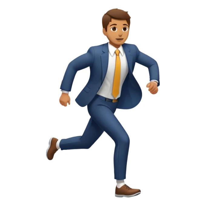 jiggy path running man in suit sticker