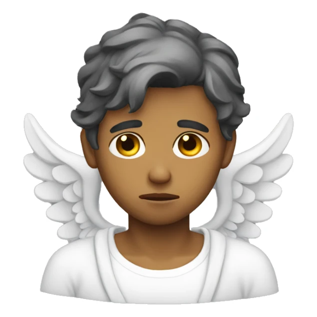 sad male angel emoji sticker
