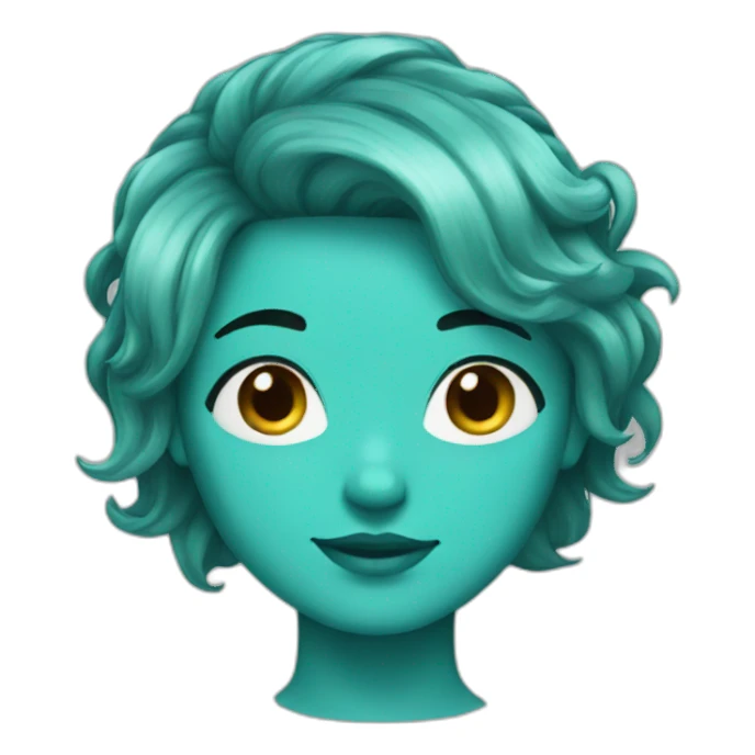 Turquoise hair sticker