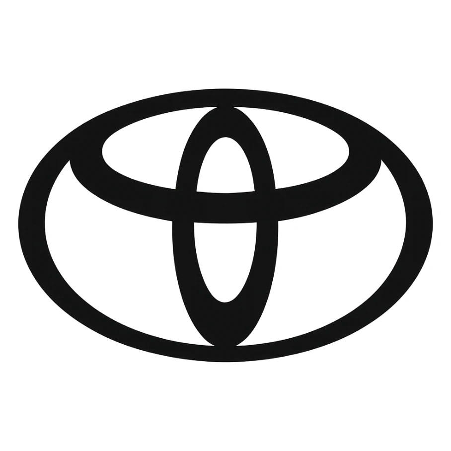 Toyota logo black & white sticker