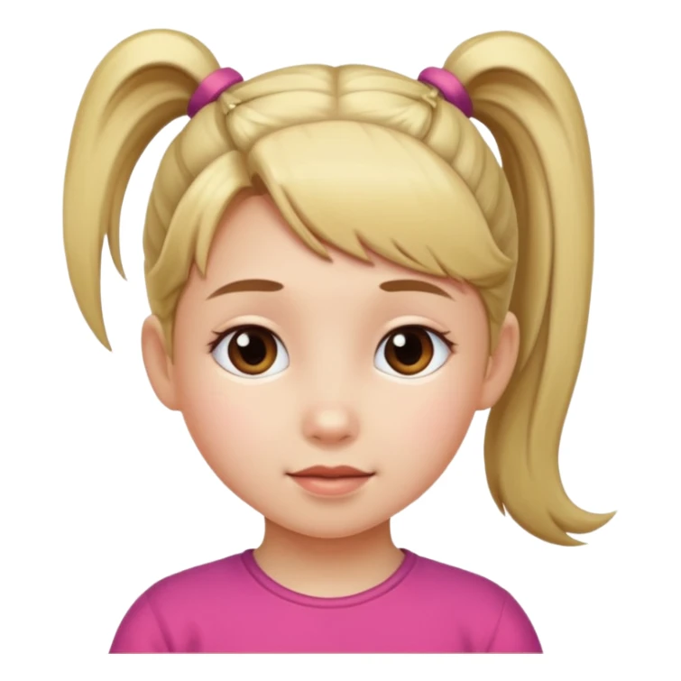 una chica pequeña con una cola  sticker