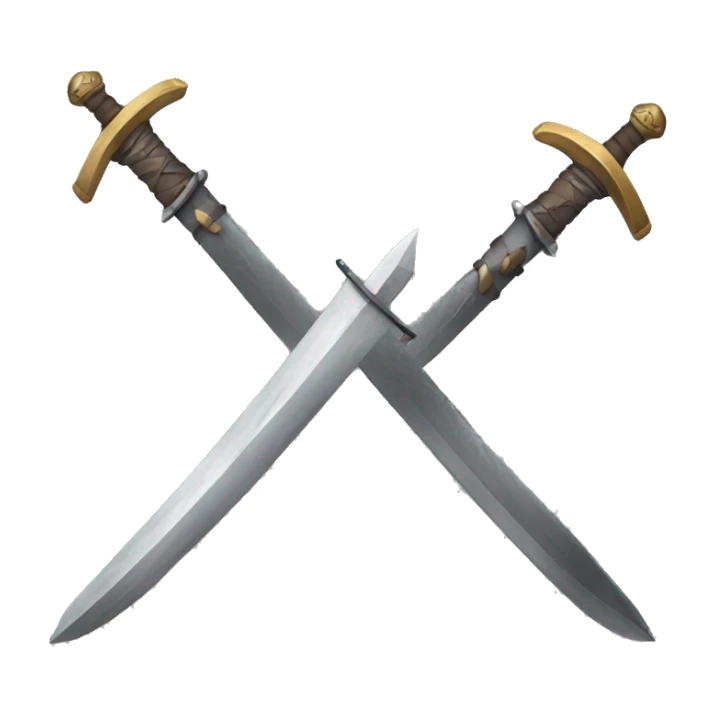 medieval fighting swords sticker