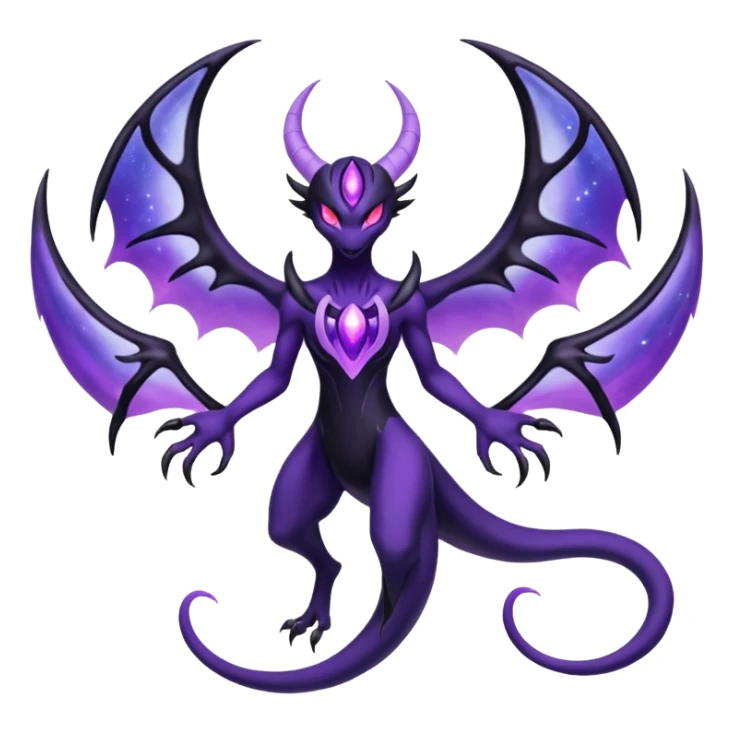 Lunala-Darkrai-Fakémon-hybrid-creature (full body)  sticker