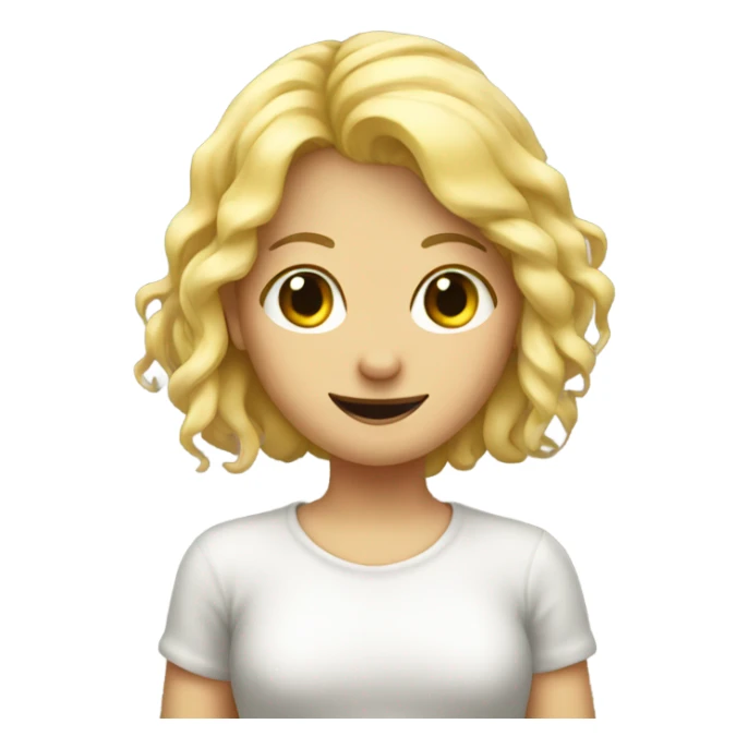 Blond haired girl with the body of a worm sticker