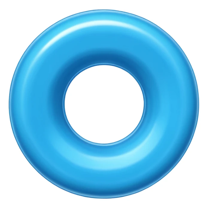 blue ringed-shaped candy with a hole in the middle sticker