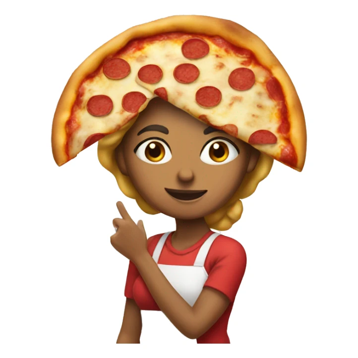Pizza as a woman sticker
