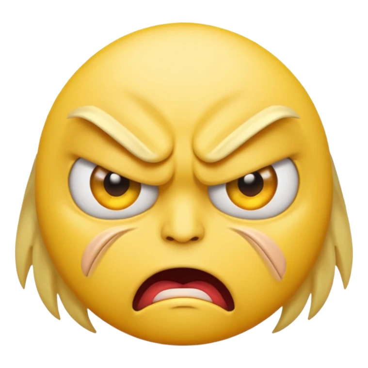 angry face emoji which is also rolling it's eyes sticker