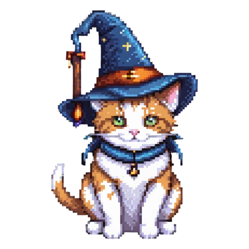 wizard cat sticker