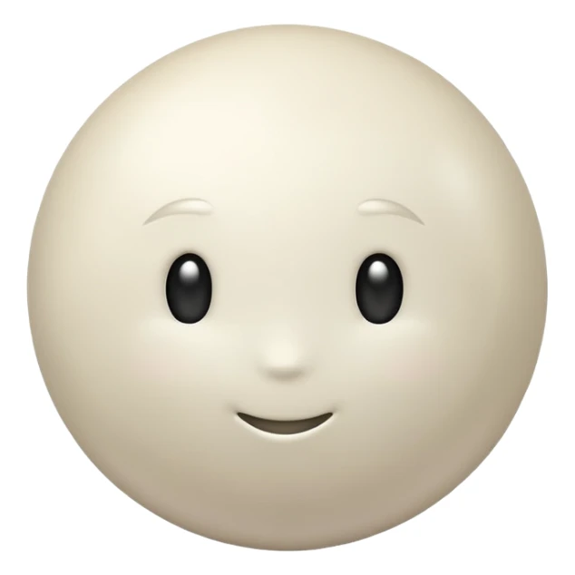 Venus planet emoji, pale grey sphere, milky-white, soft blurred hazy surface, smooth and featureless, simple and round sticker