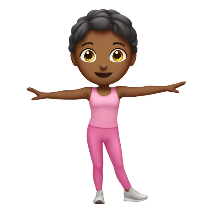 Girl pilates pink sticker