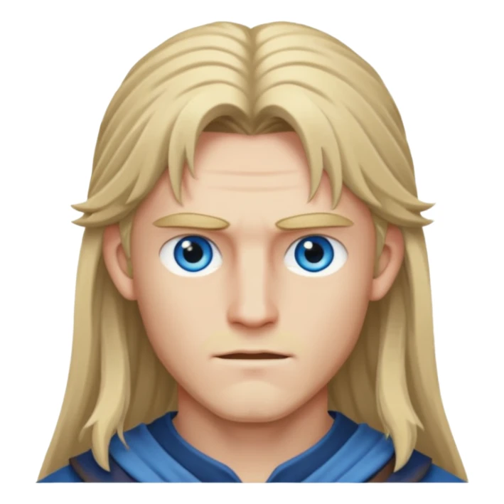 thorfinn face Kid Long hair   sticker