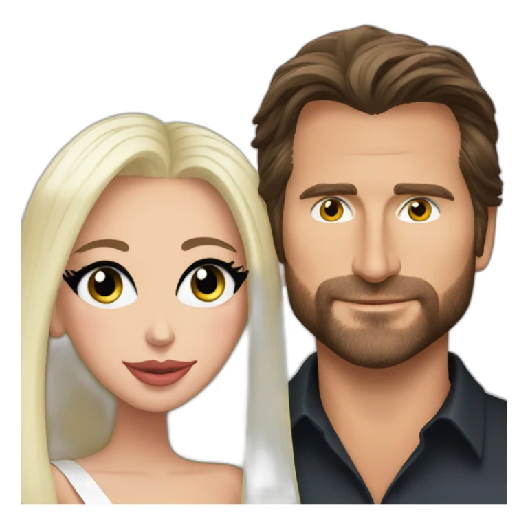 Lady Gaga et Bradley Cooper sticker