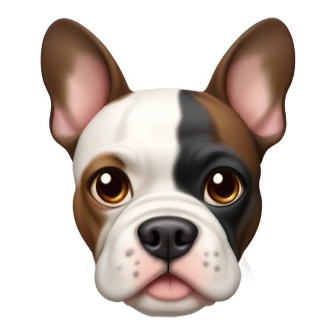 French bull dog with brown balck and dray colors sticker