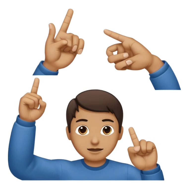 Hold up your hands. With your left hand, make a ‘6’ by curling your index finger like a hook while sticking your thumb out. With your right hand, make a ‘7’ by pointing your index finger straight and your thumb sideways like an L-shape. Put both hands next to each other — that’s the 67 meme sticker