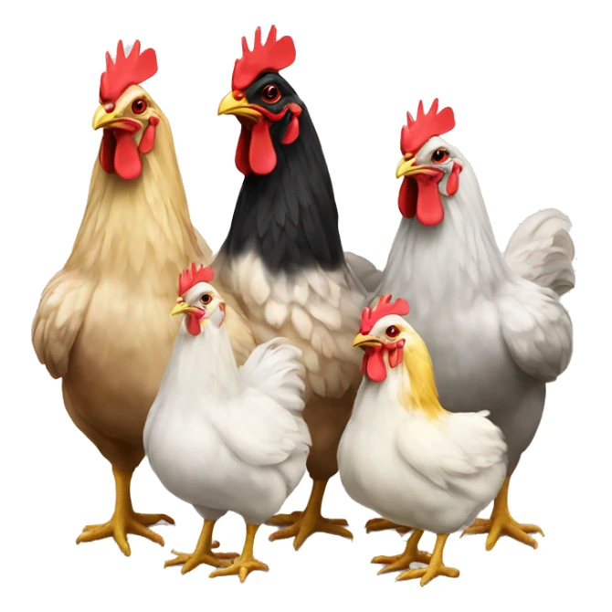 family of chickens %%% chicks sticker