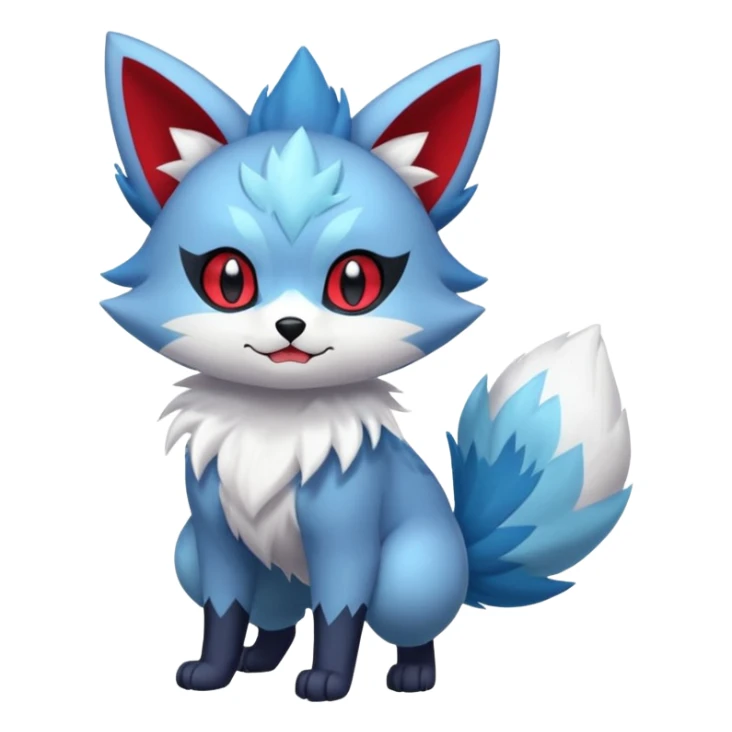 Delcatty-Zorua-Sprigatito-fusion, full body sticker