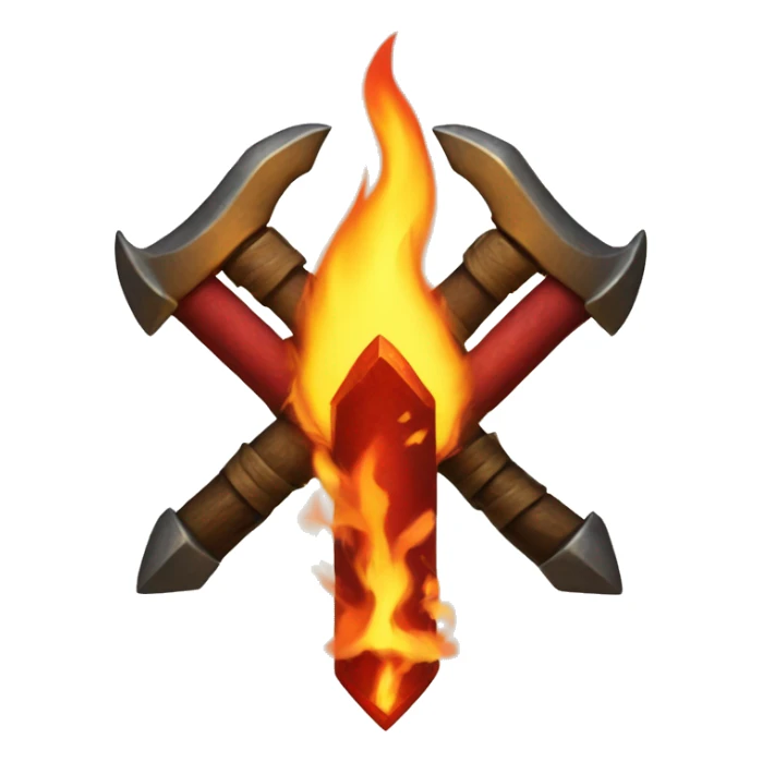 an emblem to represent the elements of Fire in Dungeon and Dragon. sticker
