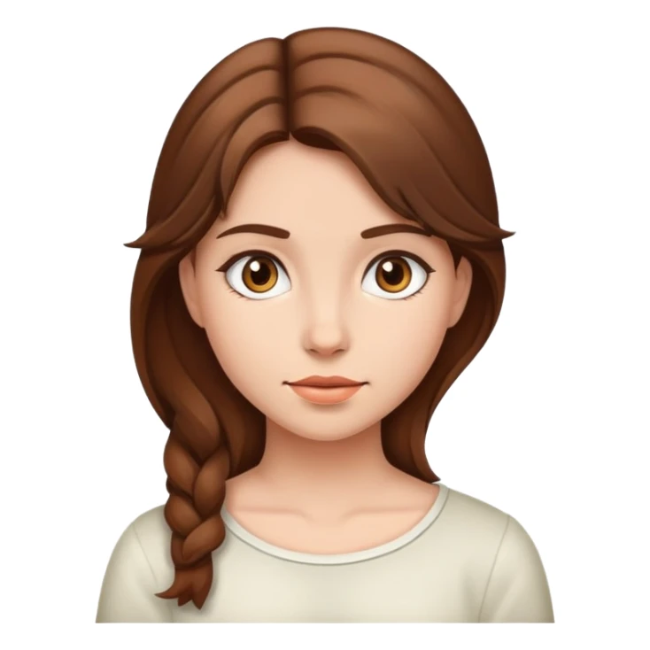 radiology girl with brown hair  sticker