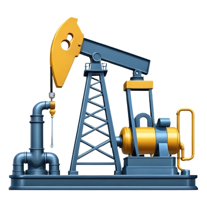 oil pumping station steel shiny sticker