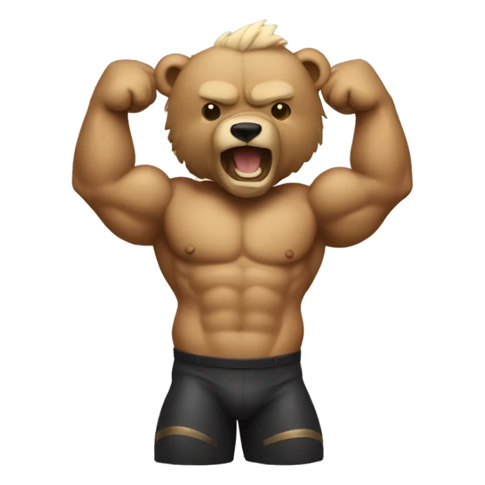 a trophie with a muscle bear body sticker