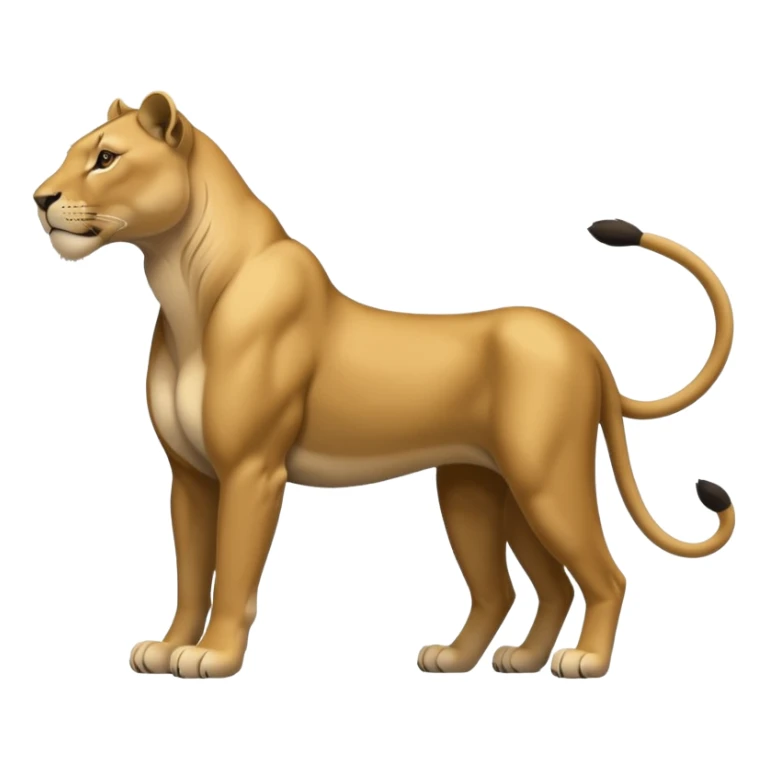 a lioness's silhouette with four legs sticker